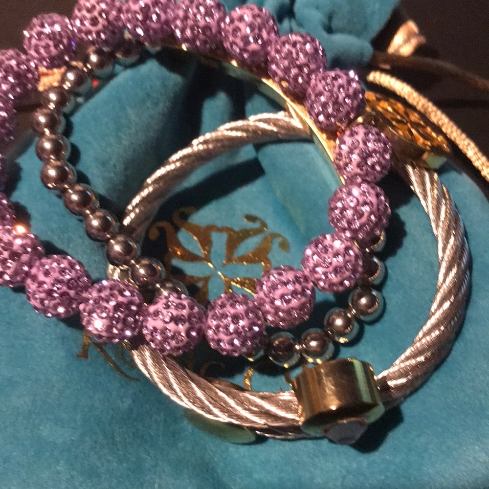 3 Rustic cuff bracelets Hazel Thankful Emerson euc - Picture 8 of 8